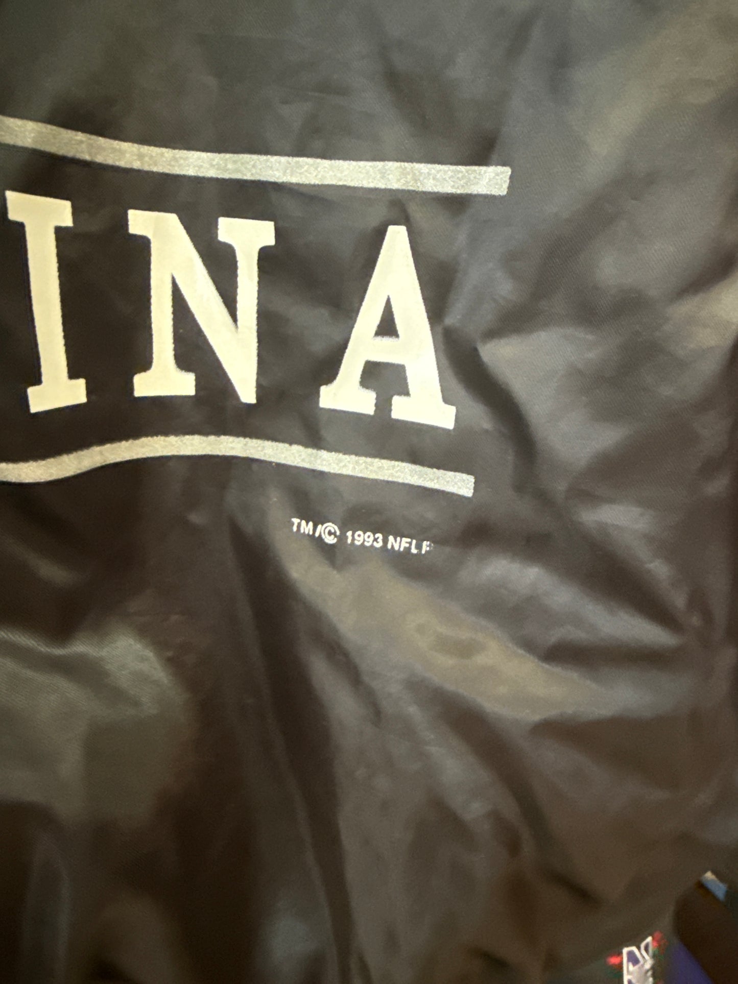 90s Panthers Puffer Bomber Jacket, Size XL