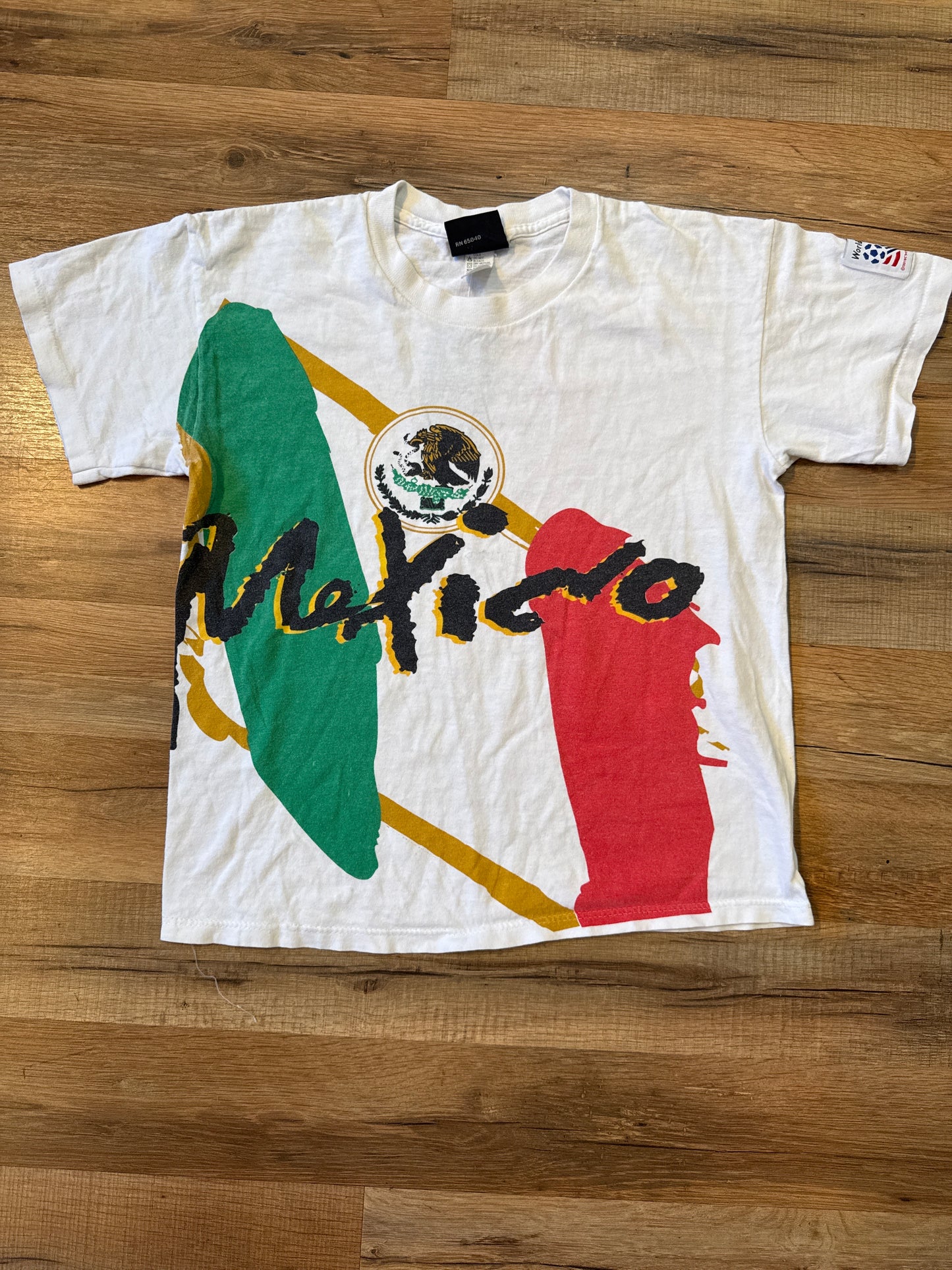 1994 FIFA World Cup Mexico AOP Tshirt, Size Extra Small