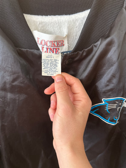 90s Panthers Puffer Bomber Jacket, Size XL