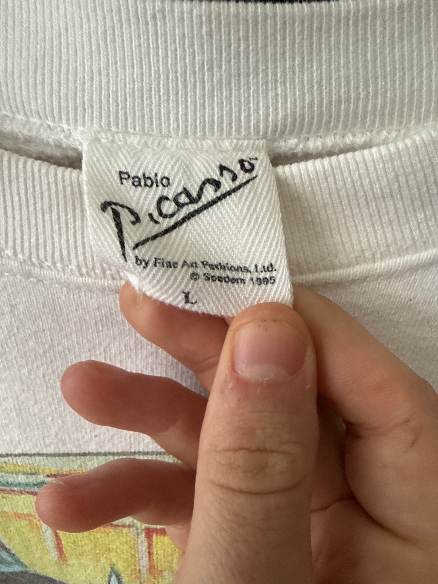 1995 Pablo Picasso “Bullfight” Art Crewneck, Size L