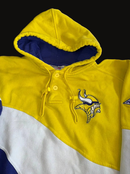 Minnesota Vikings Apex One Sports Wave Hoodie 1/4 Button Team NFL Football XL