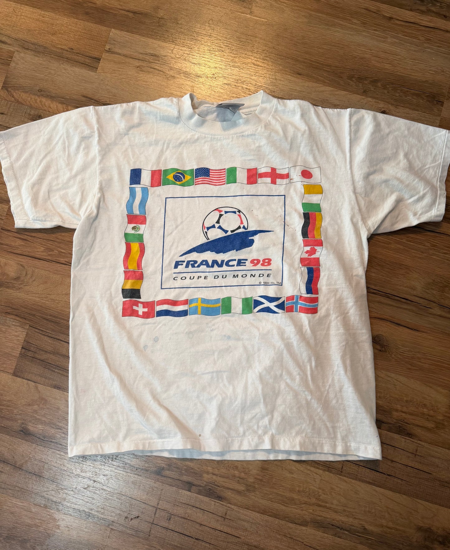 France 1998 FIFA World Cup Soccer Tshirt, Size L