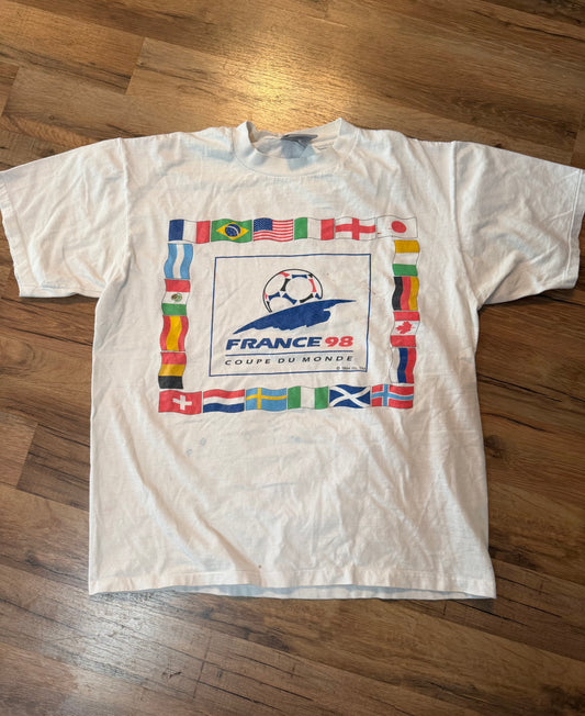 France 1998 FIFA World Cup Soccer Tshirt, Size L