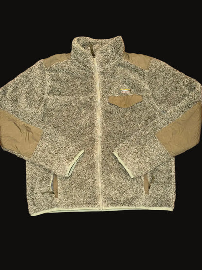 L.L. Bean Pile Flece Sherpa Full Zip Jacket Large Olive Green
