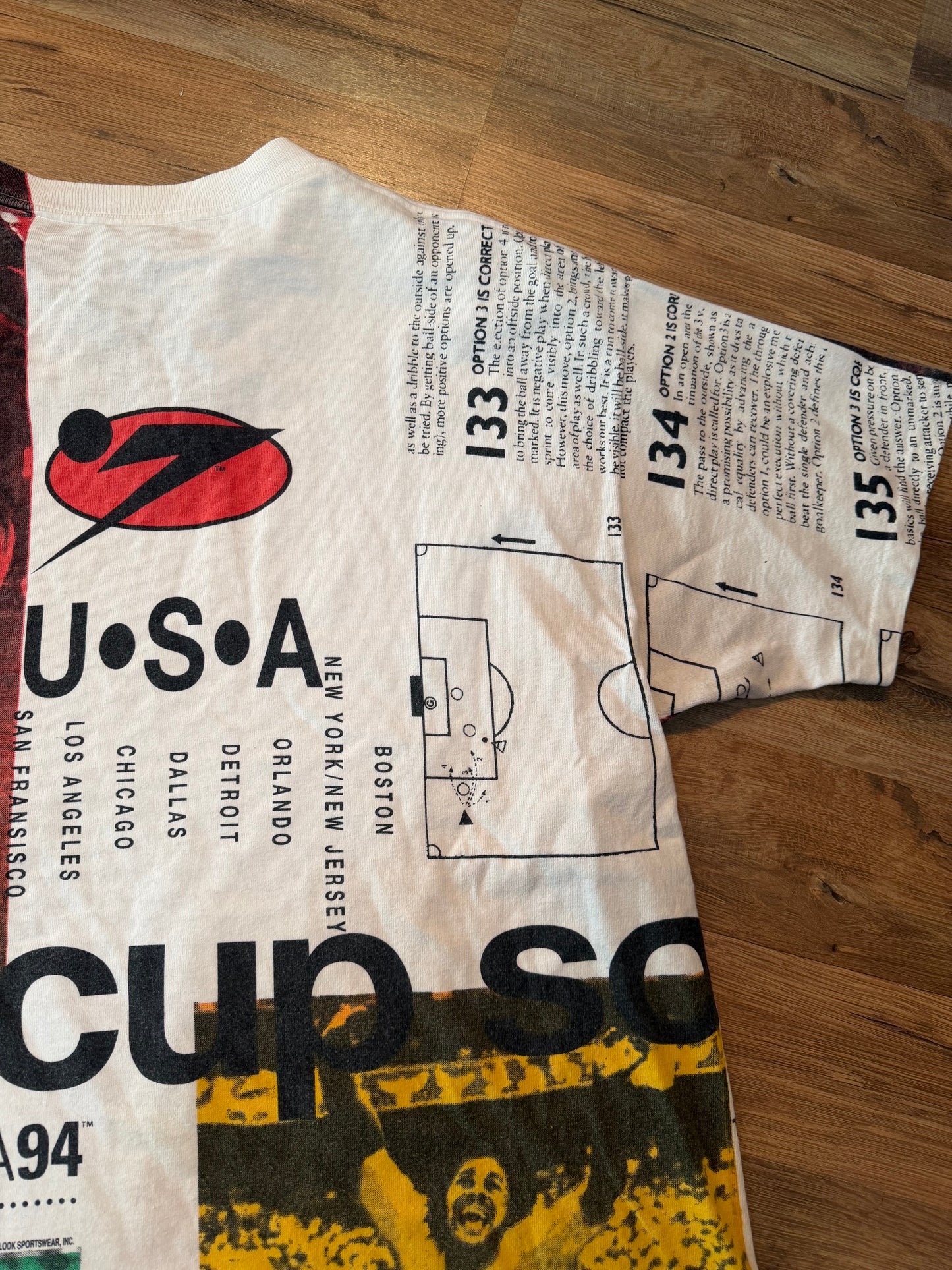 1994 FIFA World Cup Soccer USA AOP Tshirt, Size L