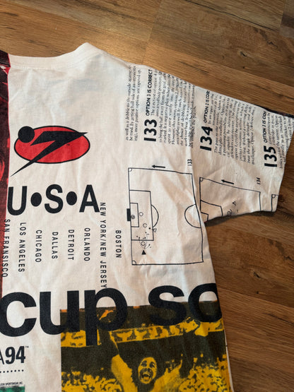 1994 FIFA World Cup Soccer USA AOP Tshirt, Size L