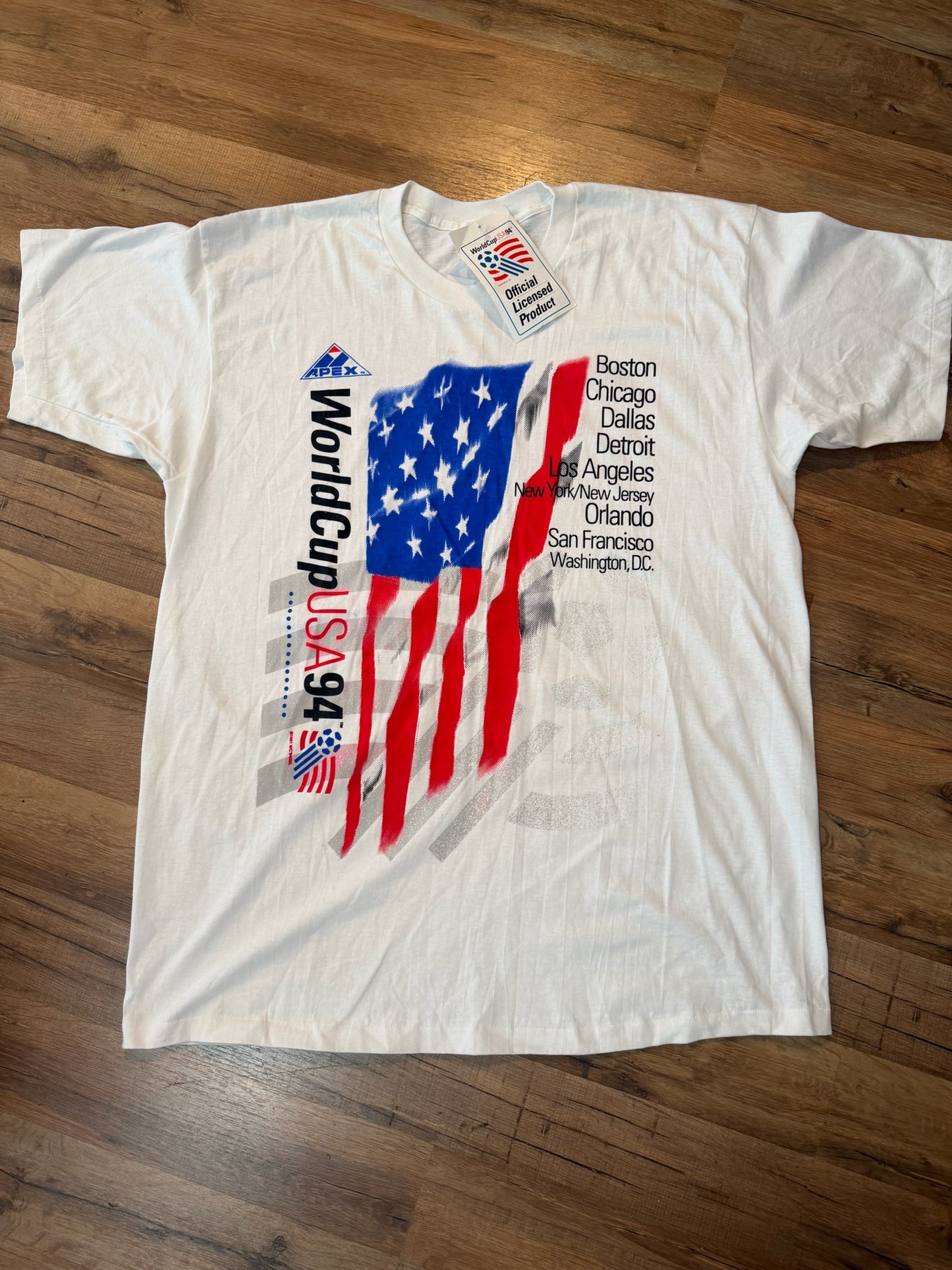 APEX USA 1994 FIFA World Cup Soccer Tshirt, Size XL