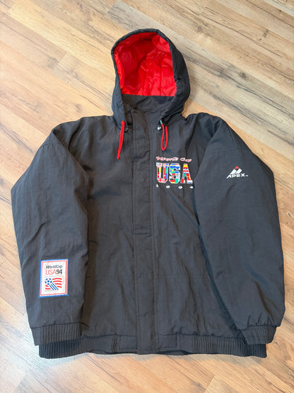 Apex One FIFA World Cup 1994 Soccer Puffer Jacket, Size Large