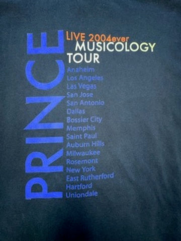 Vintage Prince Musicology Live 2004Ever Front Back Tour Back Large