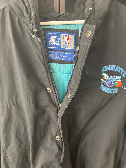 90s Charlotte Hornets Puffer Starter Jacket, Size L