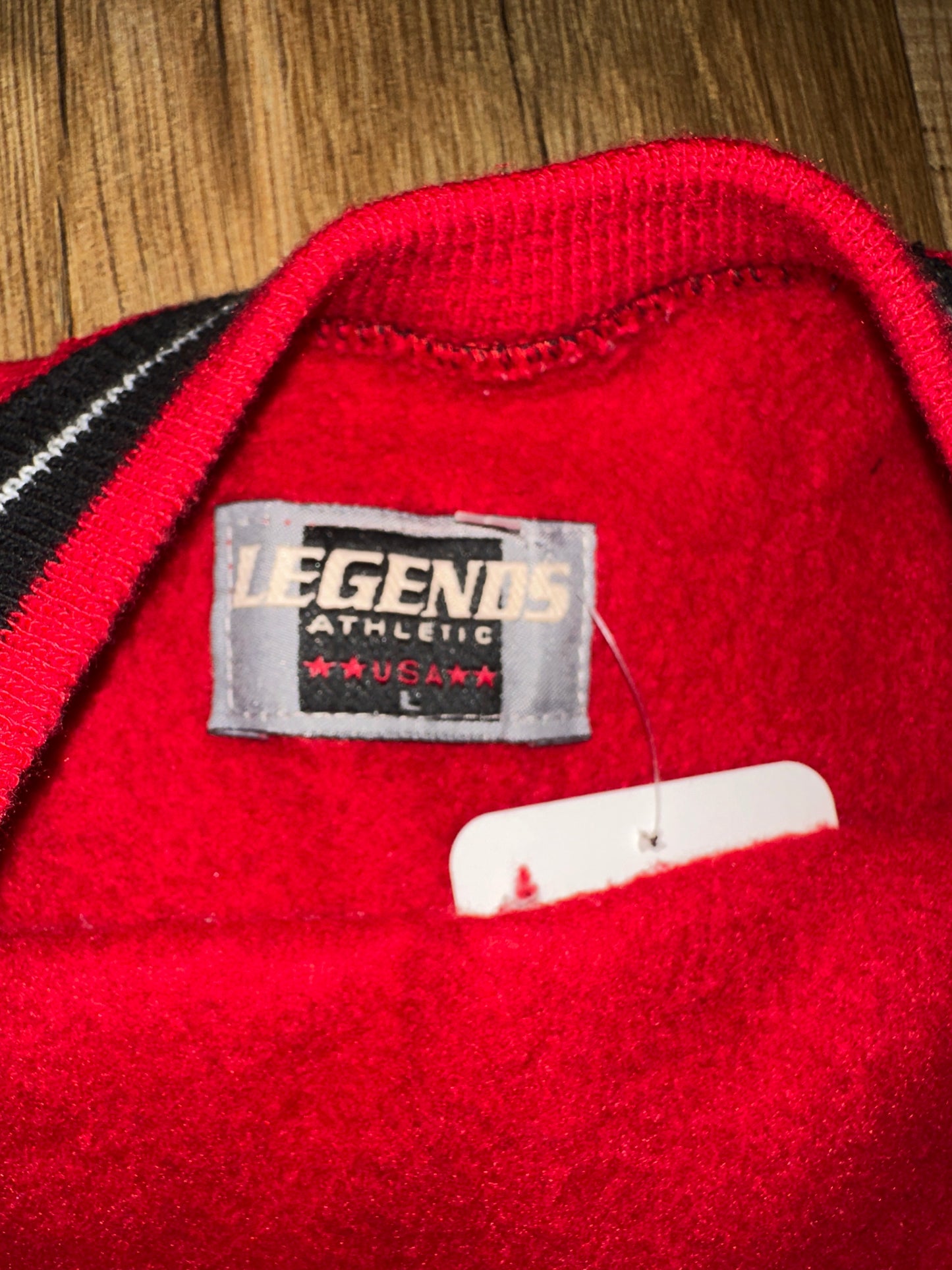 Vintage NHL New Jersey Devils Hockey Spellout Crewneck Legends Athletic USA Large