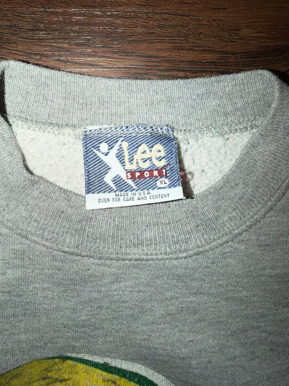 1995 Green Bay Packers Necessary Roughness Lee Sports Crewneck Sweater XL Grey