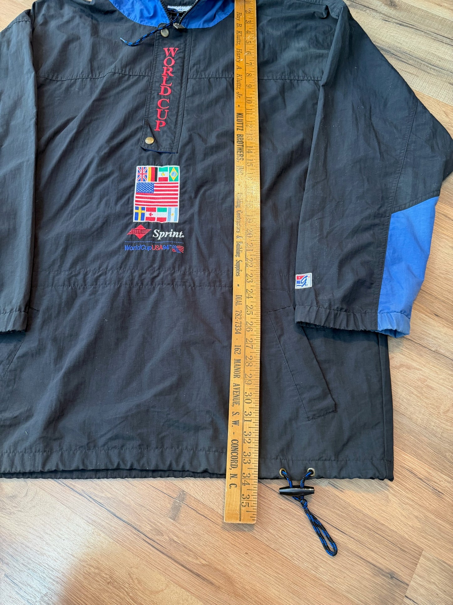 The Game World Cup 1994 USA Print Promo Parka Windbreaker,  Size XL