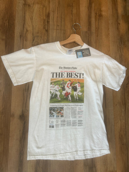 2007 Boston Globe World Champions Red Sox Tshirt, Size S