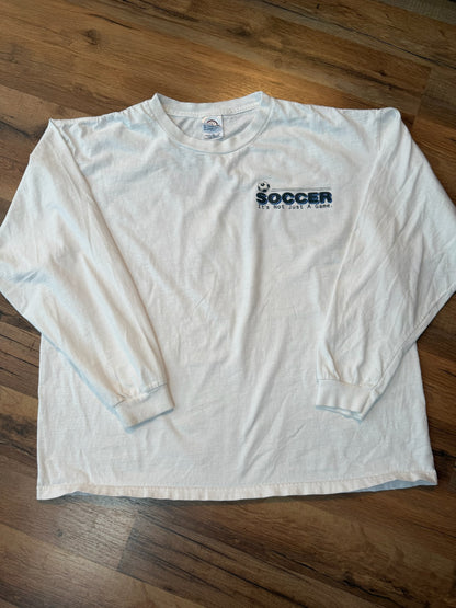 Vintage Soccer Long Sleeve Shirt Size XL