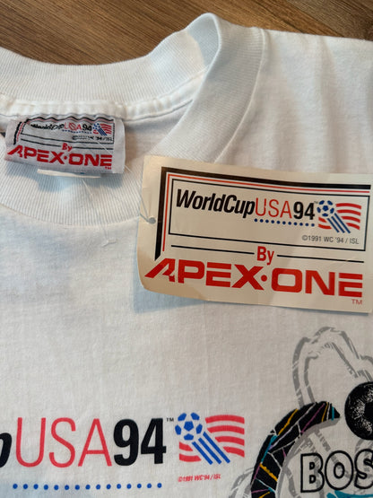 VTG APEX ONE USA 1994 FIFA World Cup Soccer Tshirt, Size Large