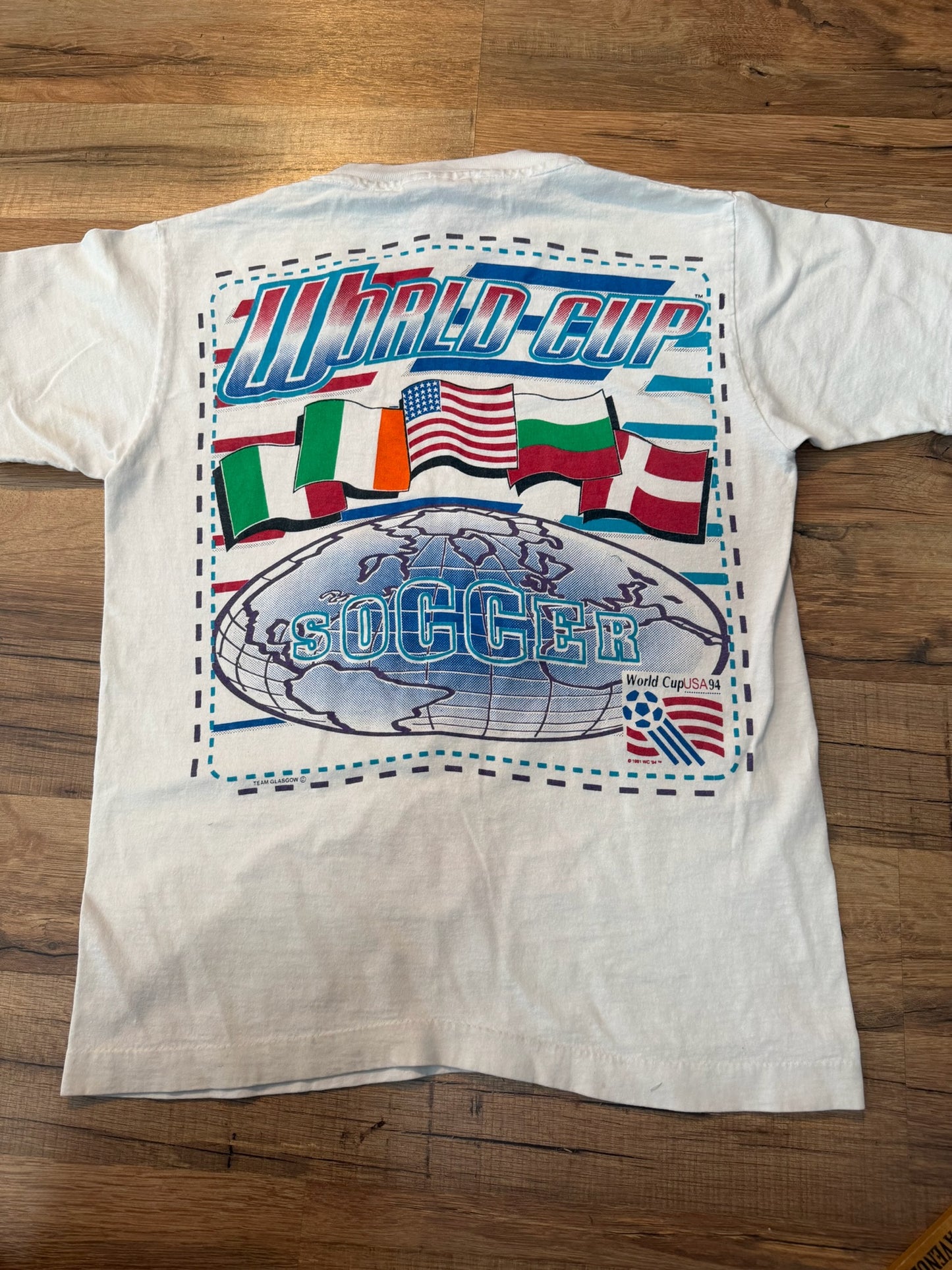 VTG 1994 FIFA World Cup Soccer Tshirt, Size Extra Small