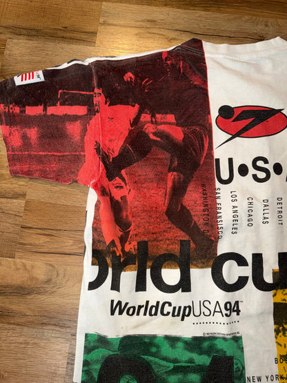 1994 FIFA World Cup Soccer USA AOP Tshirt, Size L