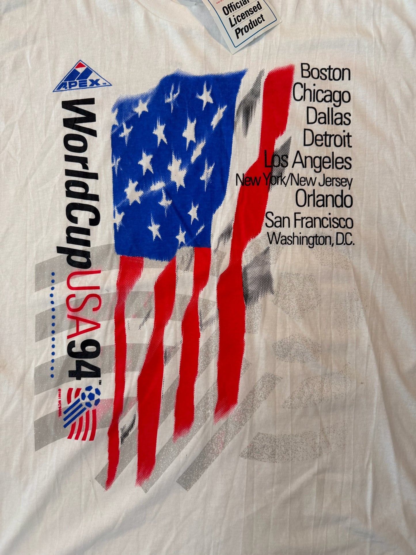 APEX USA 1994 FIFA World Cup Soccer Tshirt, Size XL