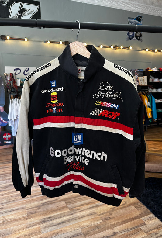 Vintage Dale Earnhardt Goodwrench Plus NASCAR Jacket Black Youth XL