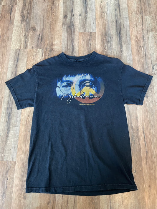 2005 John Lennon Black T-Shirt Size Medium