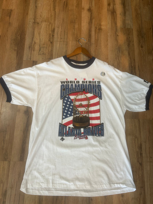 1995 Atlanta Braves World Series Tshirt, Size XL