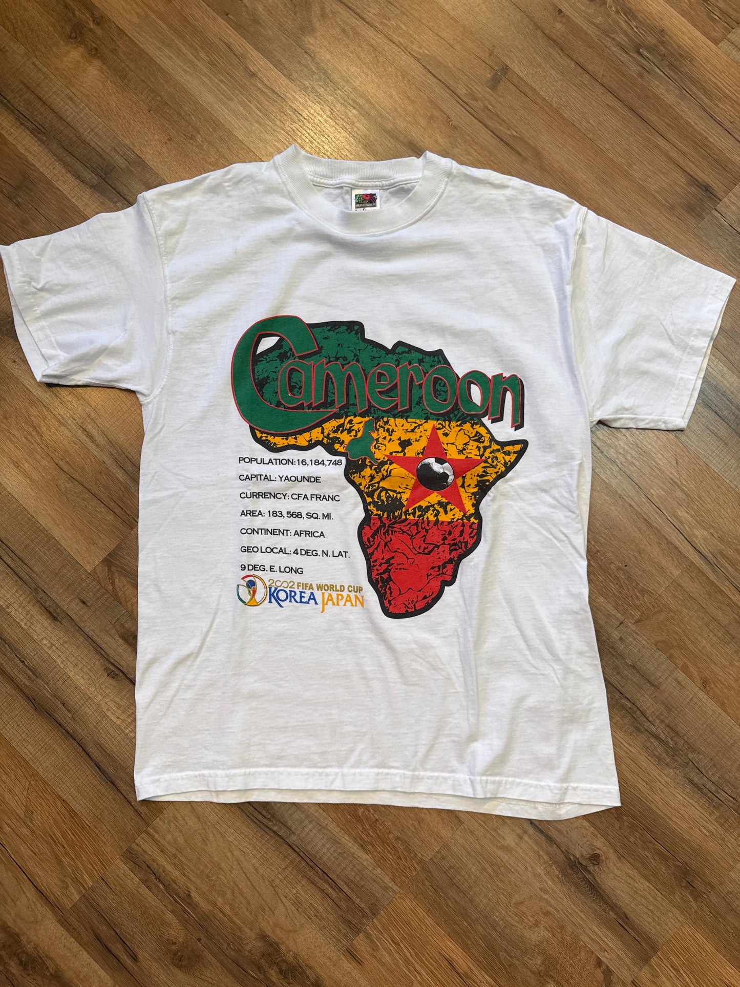 2002 FIFA World Cup Cameroon Tshirt, Size L