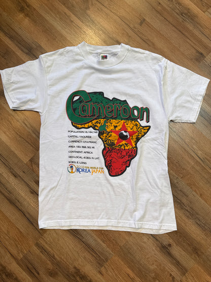 2002 FIFA World Cup Cameroon Tshirt, Size L