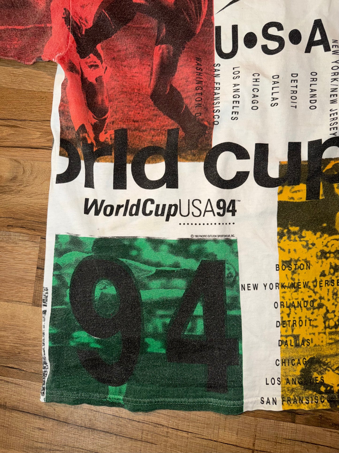 1994 FIFA World Cup Soccer USA AOP Tshirt, Size L