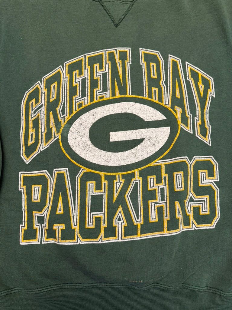Vintage Green Bay Packers Russell Athletic Crewneck Sweater XL Green