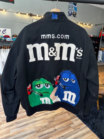 Vintage #38 Elliot Sadler M&M NASCAR Jacket Jeff Hamilton XL