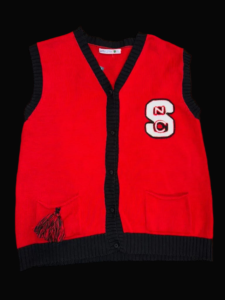 North Carolina State University Wolfpack Knit Vest Large Red