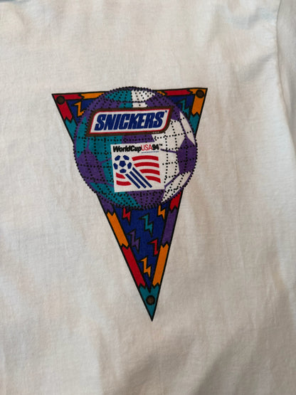 VTG 1994 FIFA World Cup Snickers Promo Soccer Tshirt, Size XL