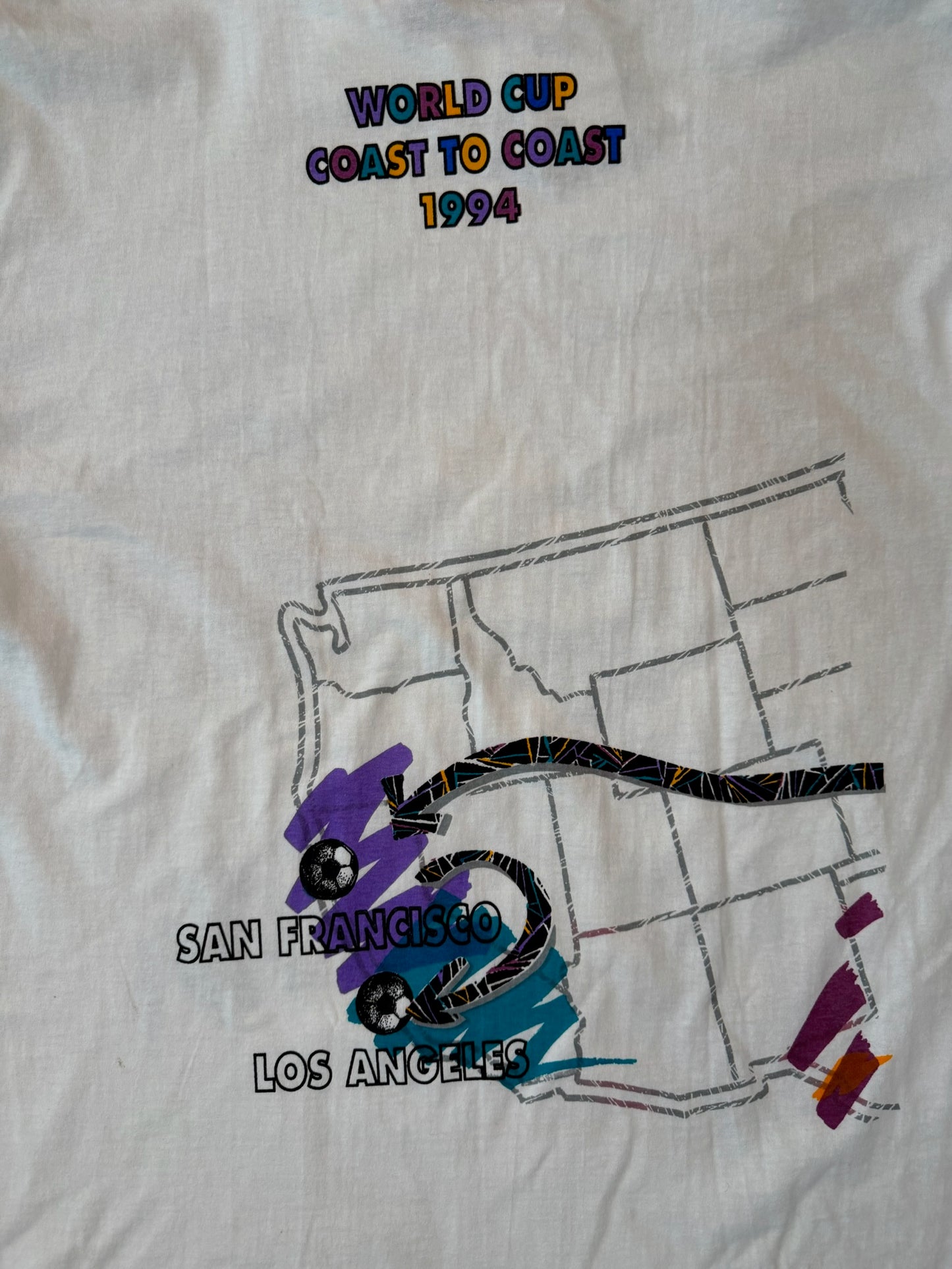VTG APEX ONE USA 1994 FIFA World Cup Soccer Tshirt, Size Large