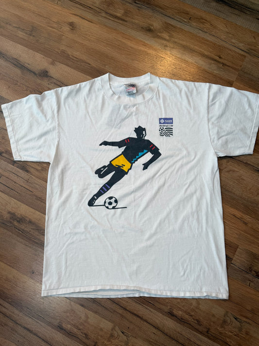 SUN Promo 1994 FIFA World Cup Soccer Tshirt, Size XL