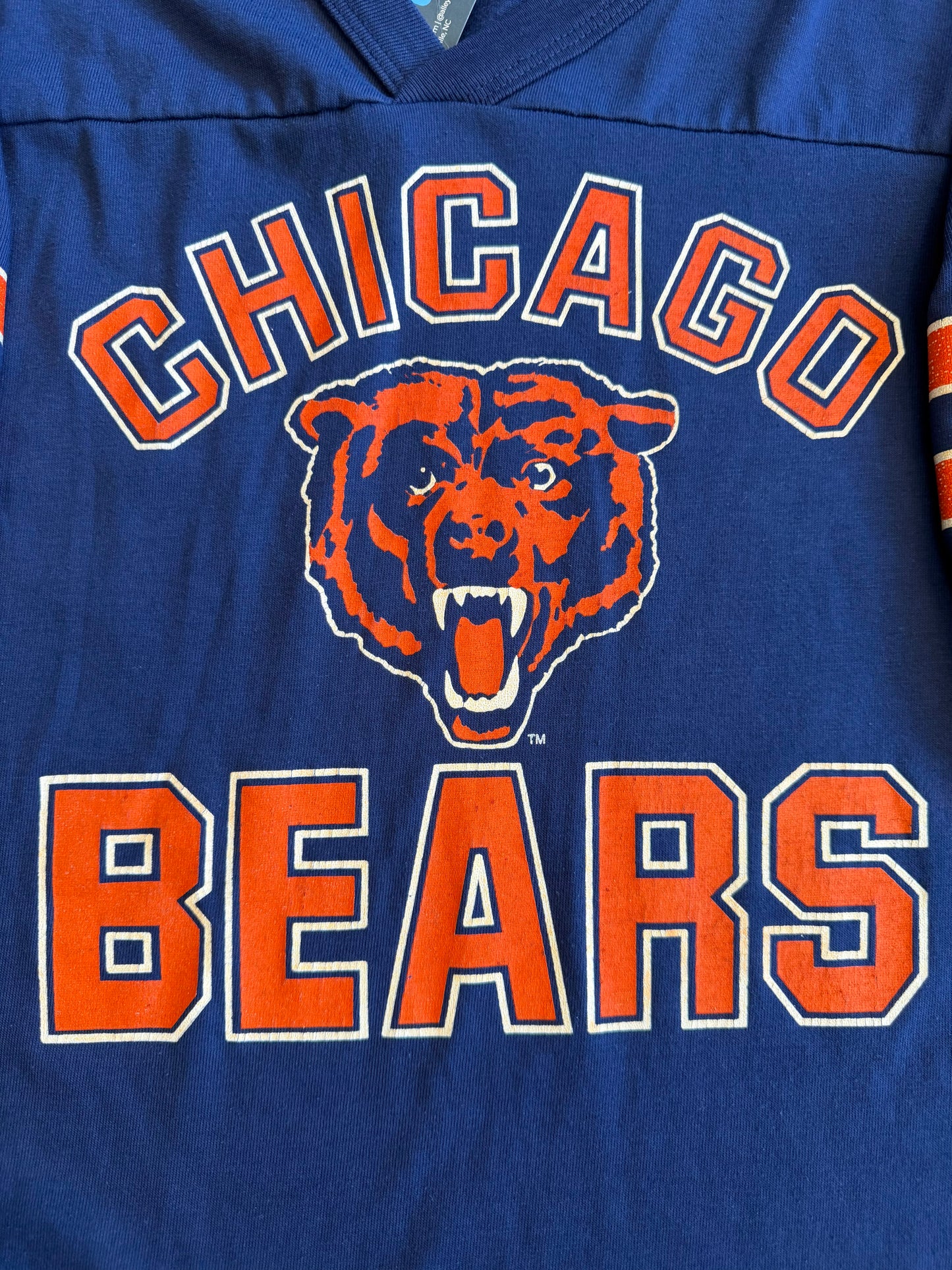 80s Chicago Bears Shirt Jersey Navy Garan Brand Small