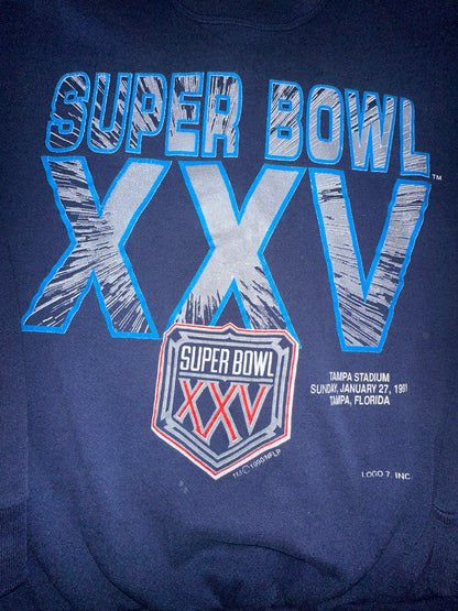 Vintage 1991XXV Superbowl Tampa Stadium Florida Buffalo Bills Vs New York Giants NFL Football XL