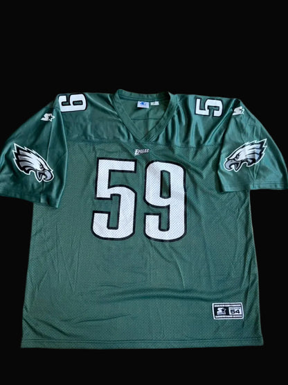1995 Starter Philadelphia Eagles Mike Mamula #59 Dark Kelly Green Mesh NFL Football Jersey XXL \