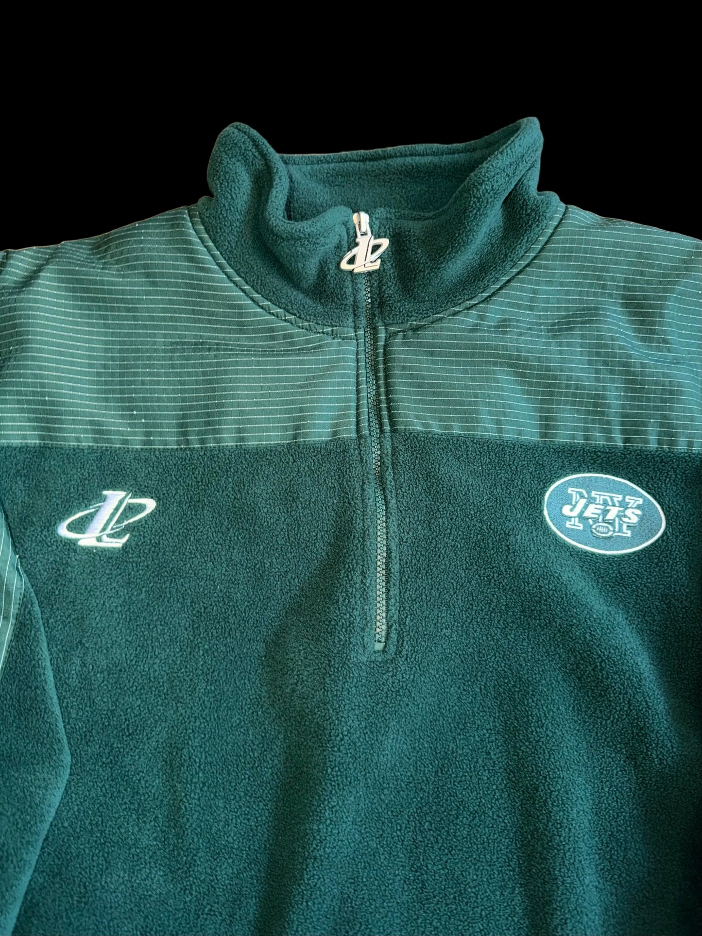 New York Jets Fleece 1/4 Quarter Zip Fleece Logo Athletic NFL Pro Line XXL Green