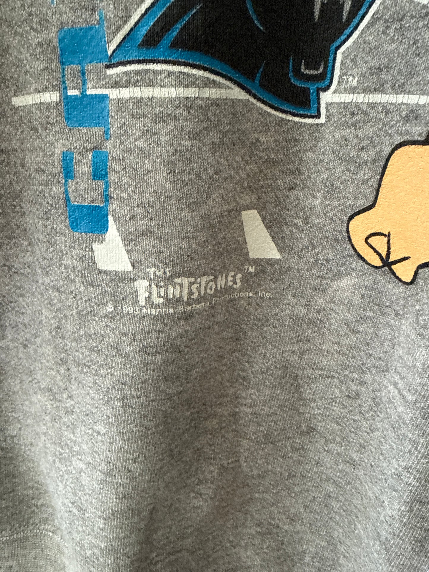 1998 Carolina Panthers Flinstones Crewneck, Size L