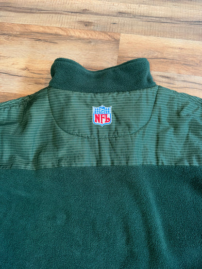 New York Jets Fleece 1/4 Quarter Zip Fleece Logo Athletic NFL Pro Line XXL Green