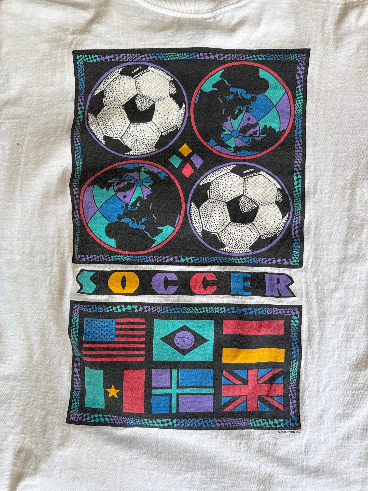 CYRK 1993 FIFA World Soccer History Shirt, Size Large