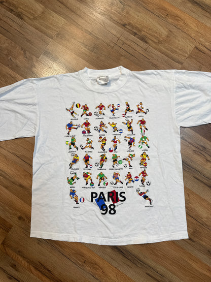 1998 FIFA France World Cup Countries Tshirt, Size XL