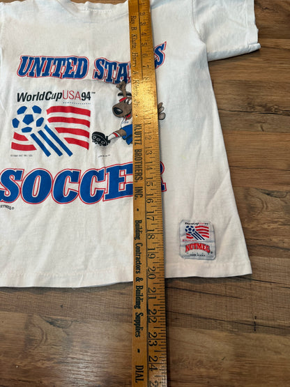 Striker 1994 FIFA World Cup Soccer Nutmeg Tshirt, Size Youth Small