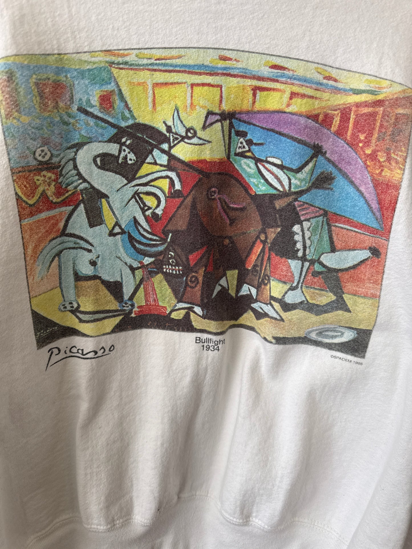 1995 Pablo Picasso “Bullfight” Art Crewneck, Size L