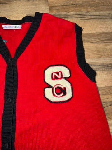 North Carolina State University Wolfpack Knit Vest Large Red