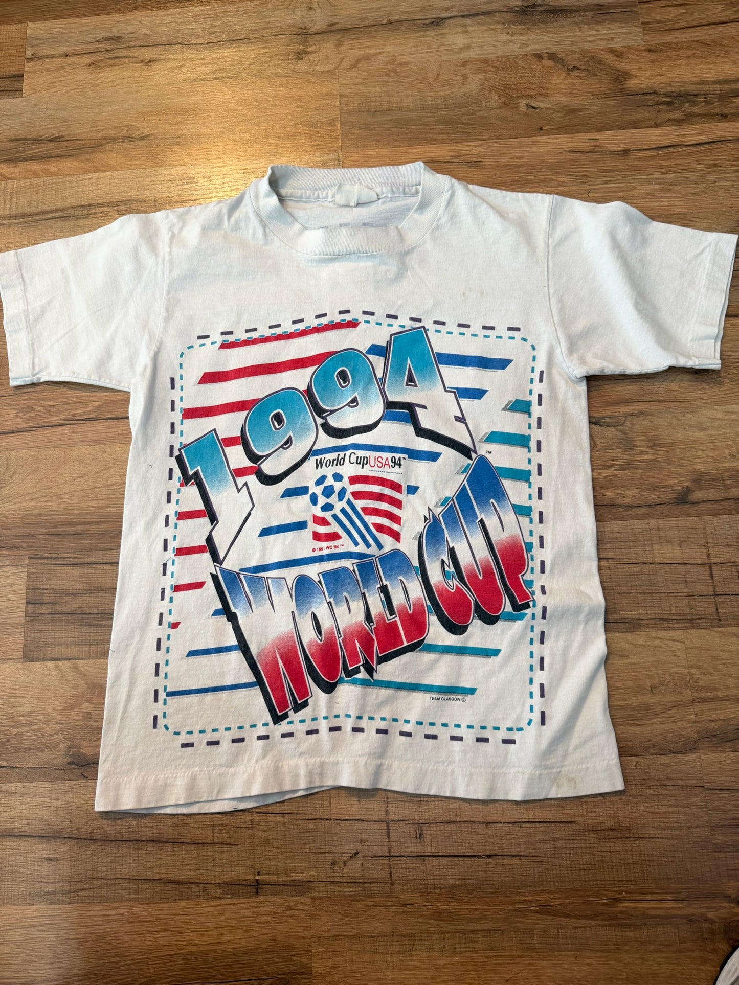 VTG 1994 FIFA World Cup Soccer Tshirt, Size Extra Small