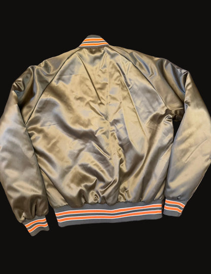 Vintage Cleveland Browns Chalk Line Bomber Jacket Brown Medium