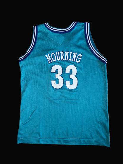 Champion Charlotte Hornets Alonzo Mourning #33 Teal Jersey