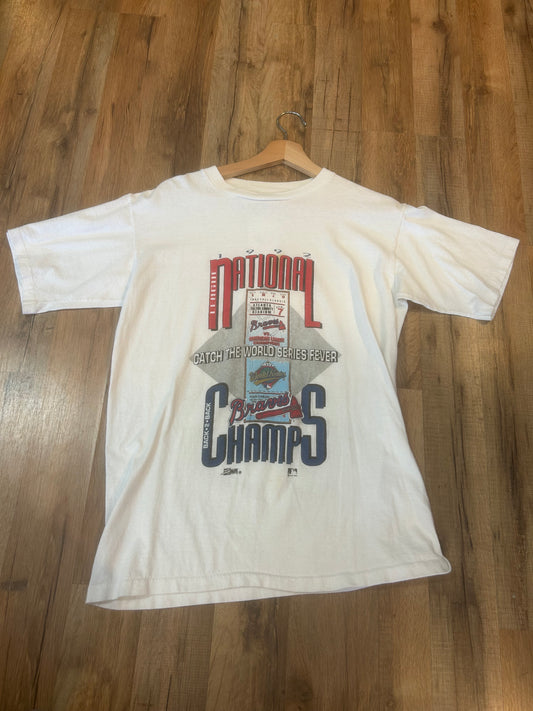 1992 Atlanta Braves Championship Tshirt, Size L